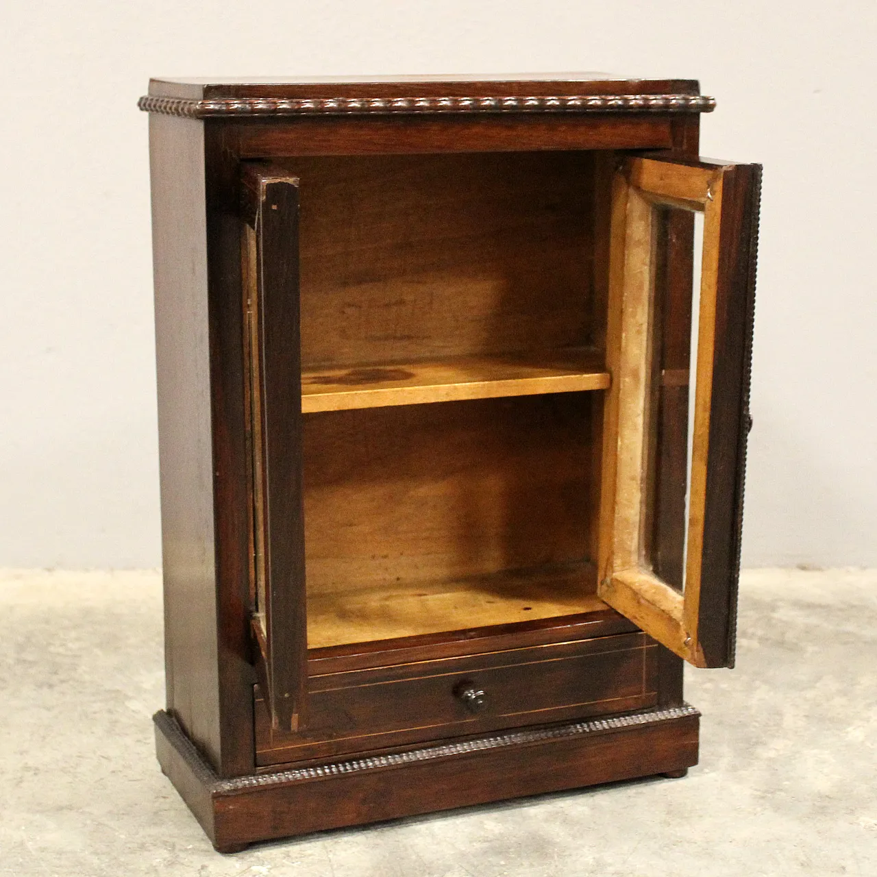 Miniature model of Italian rosewood display cabinet,  19th century 5