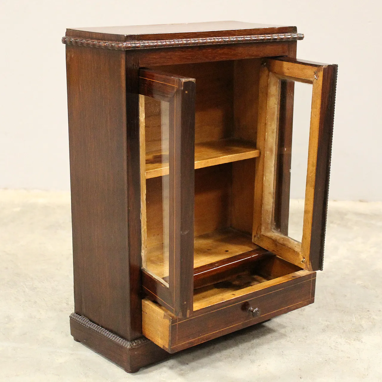 Miniature model of Italian rosewood display cabinet,  19th century 6