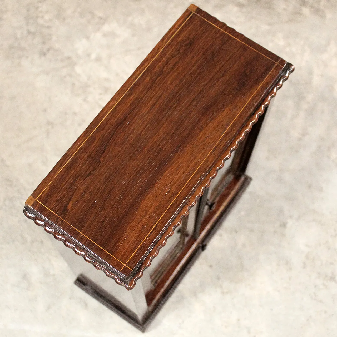 Miniature model of Italian rosewood display cabinet,  19th century 8