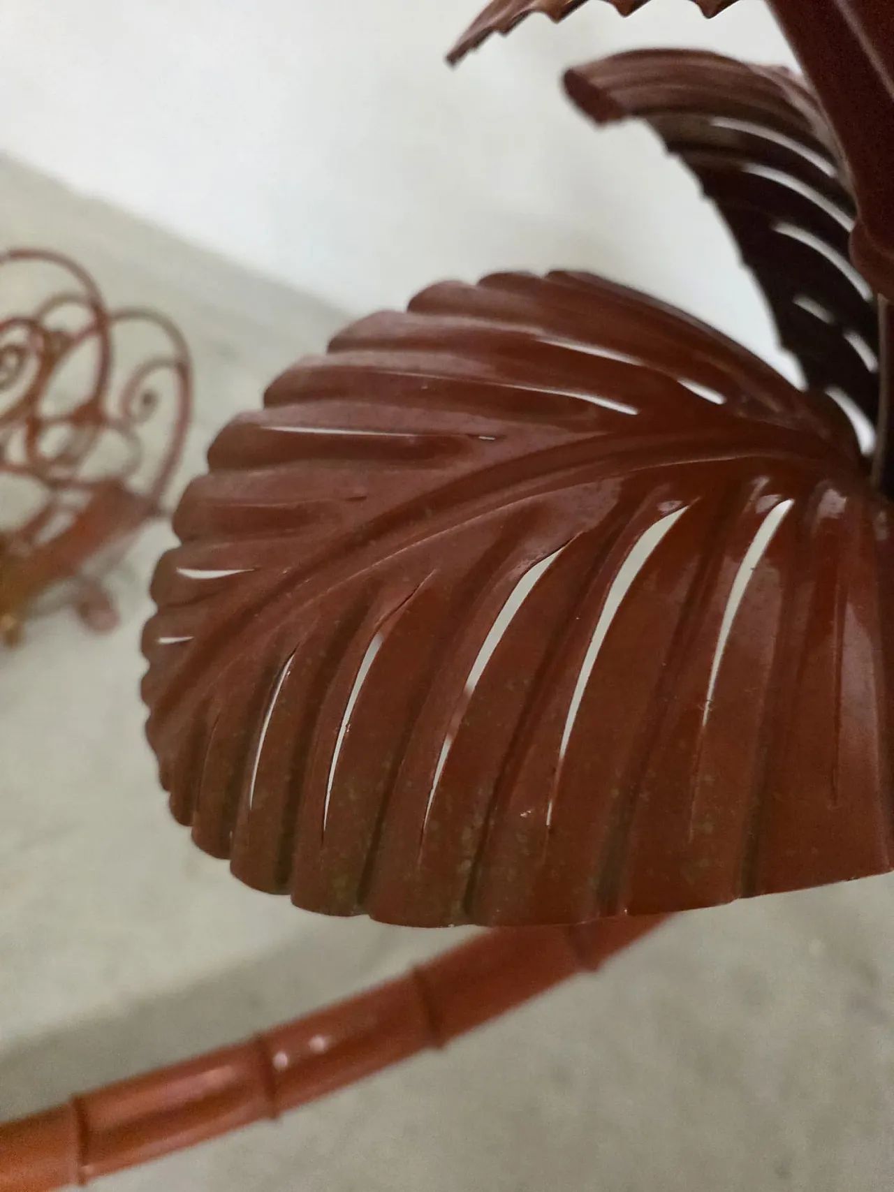 Sergio Terzani red metal desk set, 1980s 7