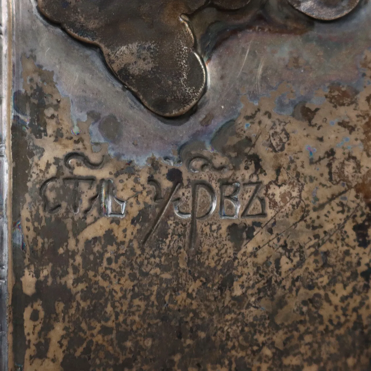 Cristo Pantocratore, tempera su tavola con riza in argento, '800 9