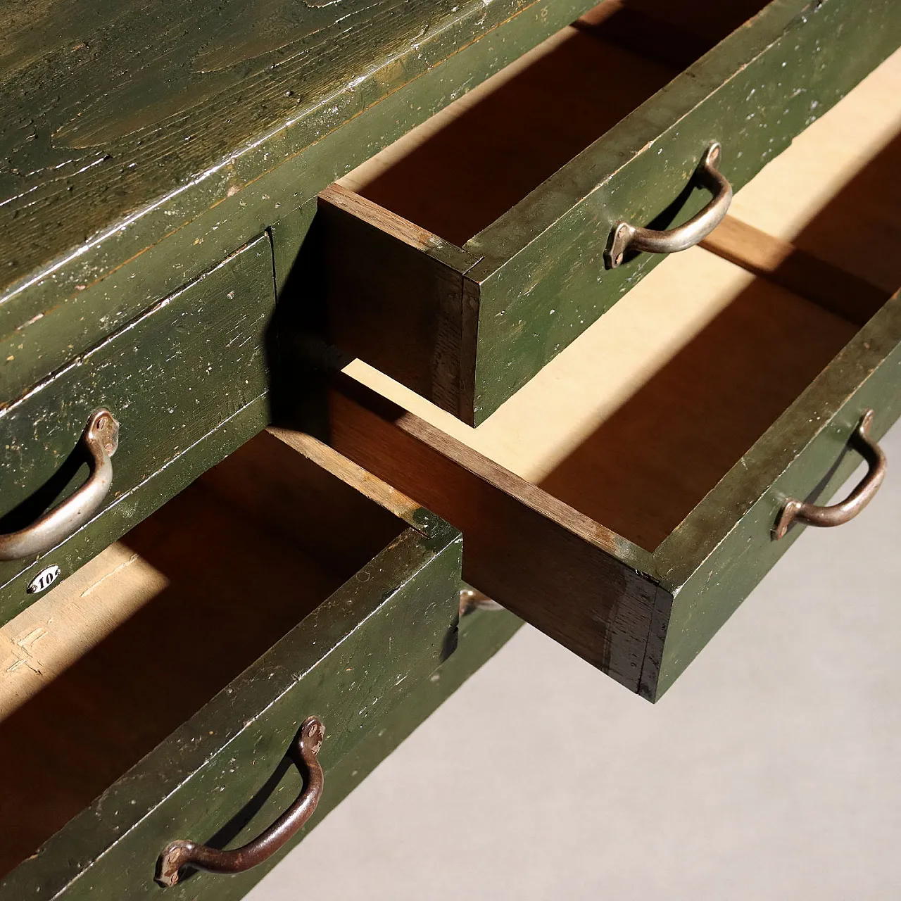 Cassettiera industriale in ferro, '900 8