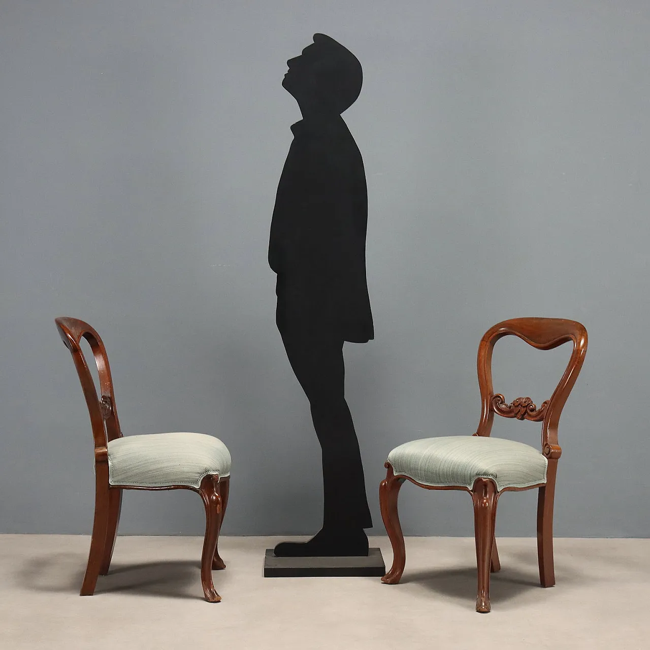 4 Sedie Luigi Filippo in mogano, '800 3