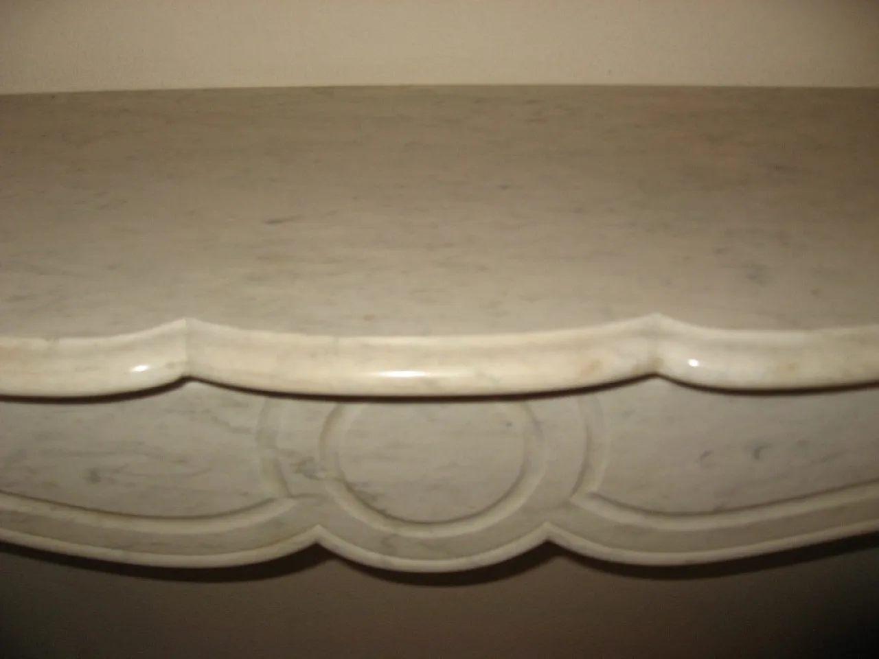 Fireplace in white marble, early 20th century 5