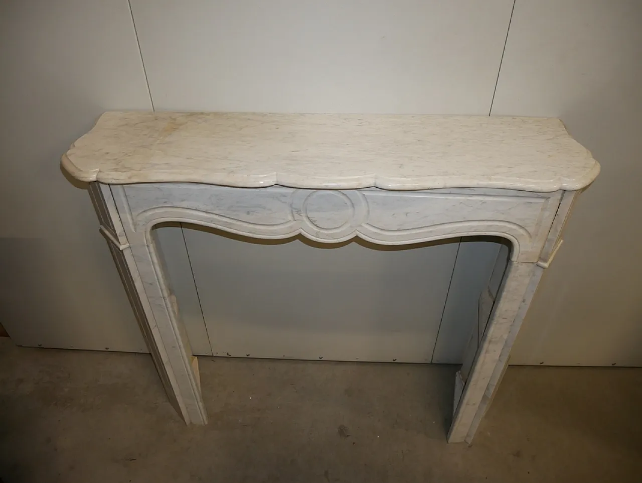 Fireplace in white marble, early 20th century 14