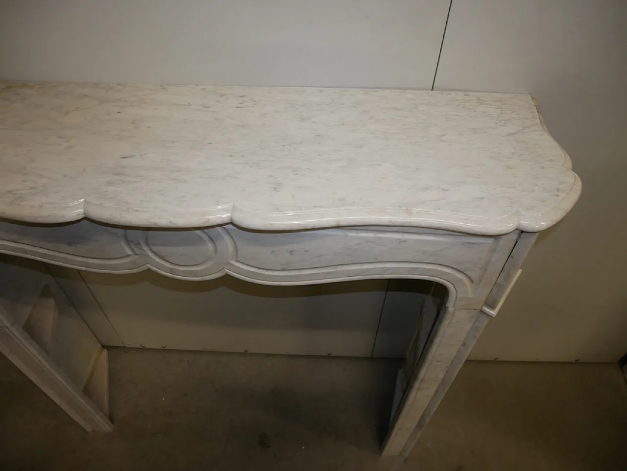 Fireplace in white marble, early 20th century 15