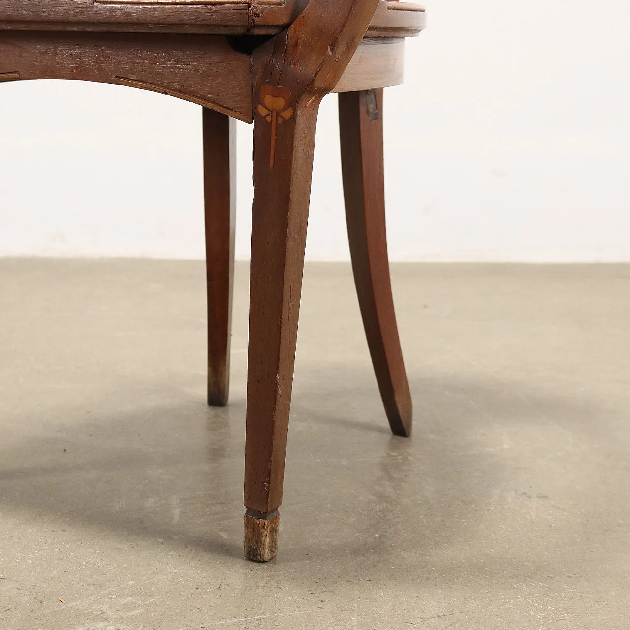 6 sedie e 2 poltroncine in stile Liberty in mogano, '900 6