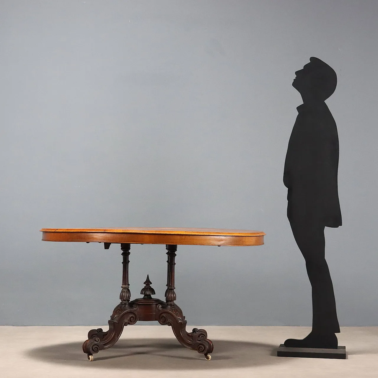 Tavolo in radica di mogano, '800 3