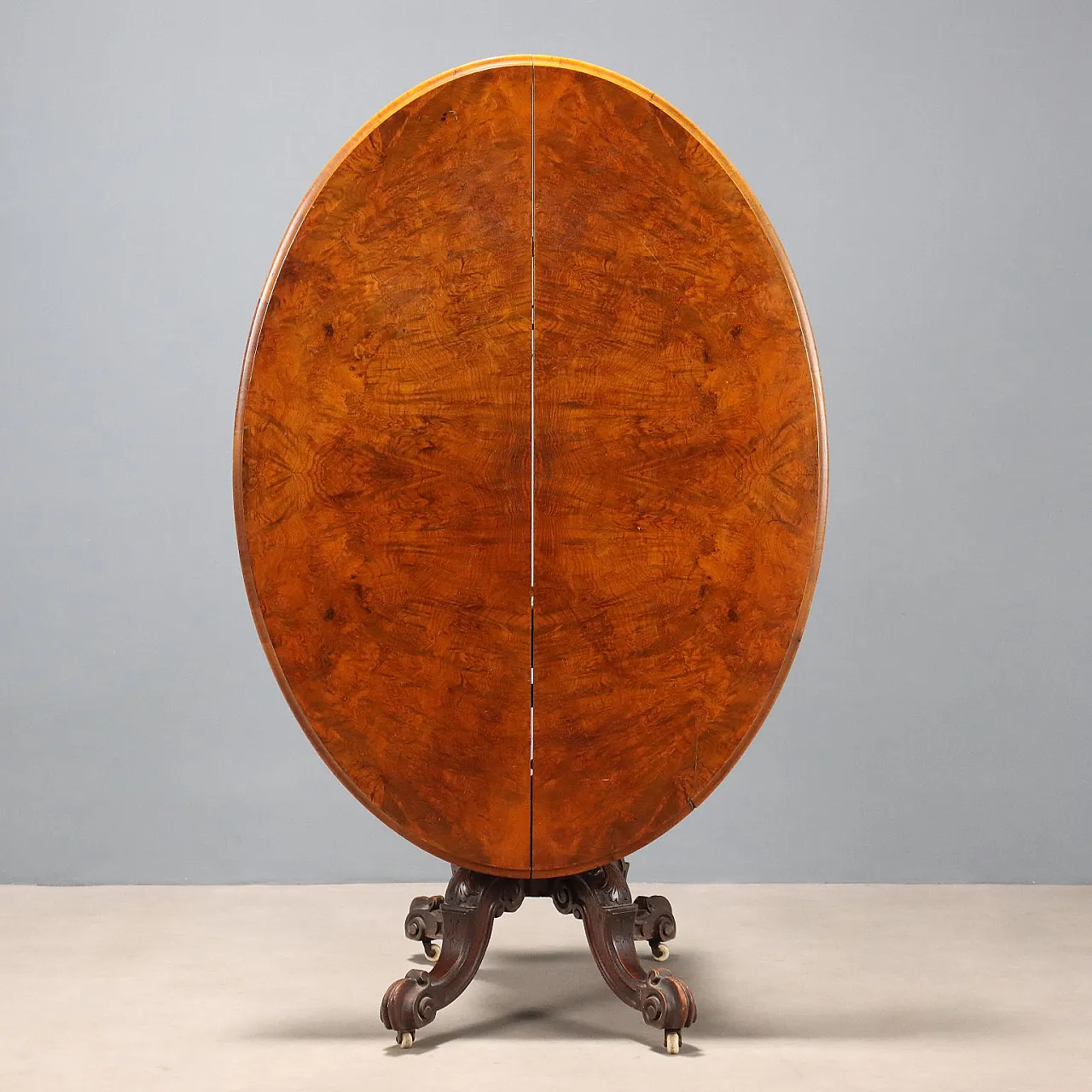 Tavolo in radica di mogano, '800 4