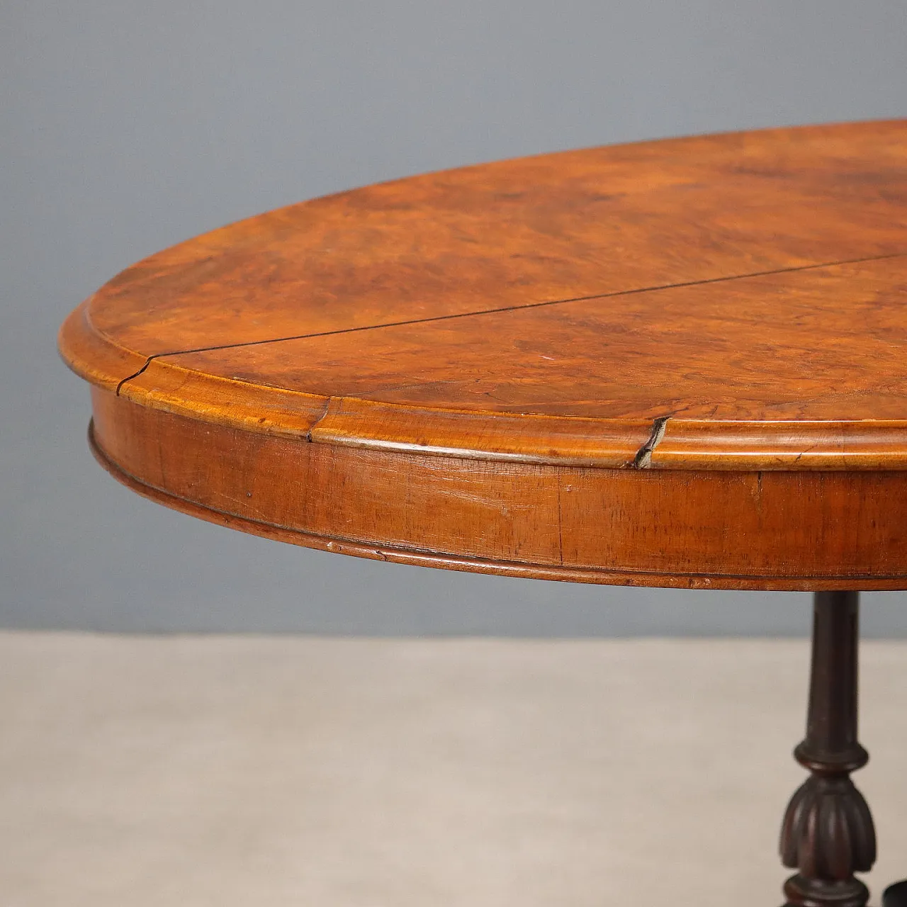 Tavolo in radica di mogano, '800 5