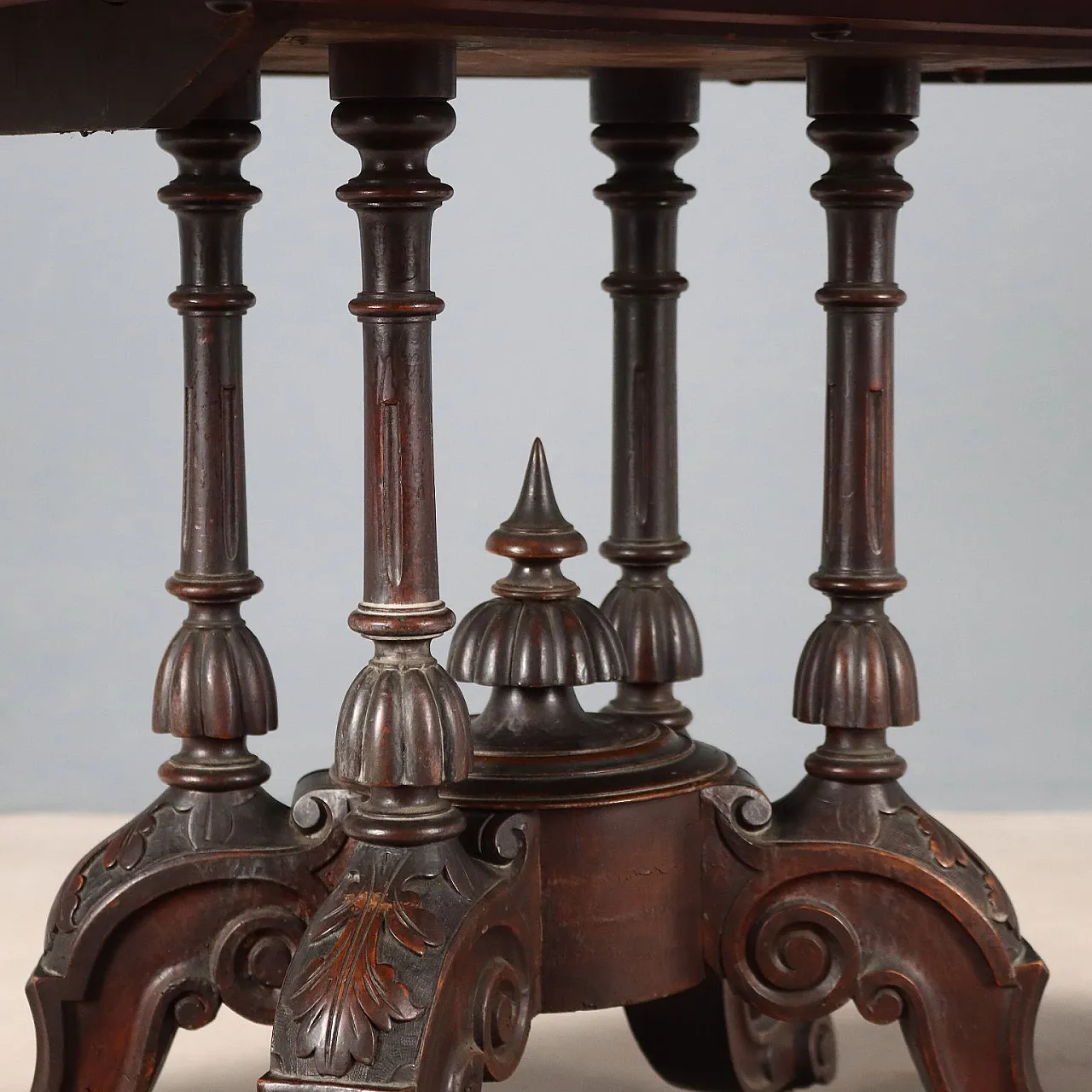 Tavolo in radica di mogano, '800 6