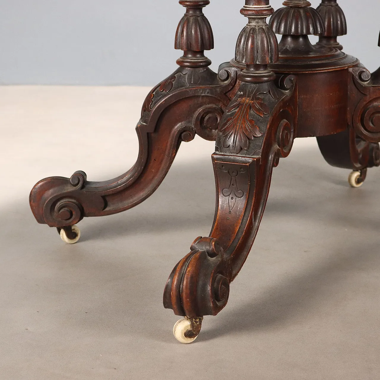 Tavolo in radica di mogano, '800 7