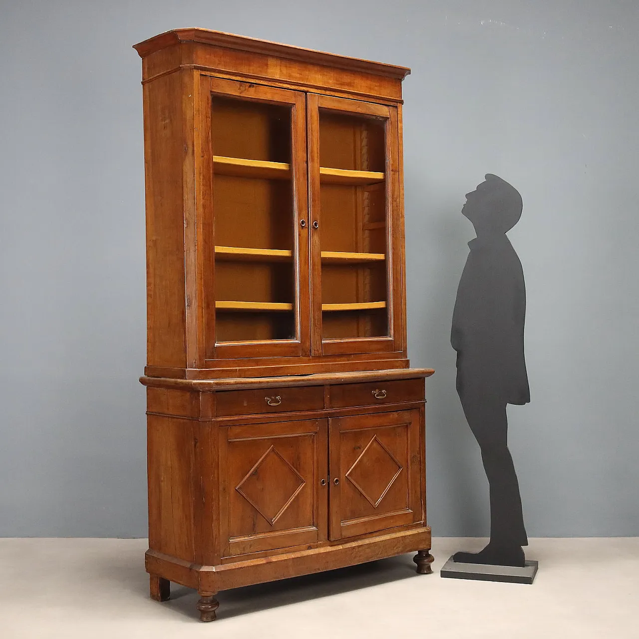 Credenza in noce e vetro, metà '800 3