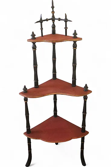 French Napoleon III corner etagere, 19th century