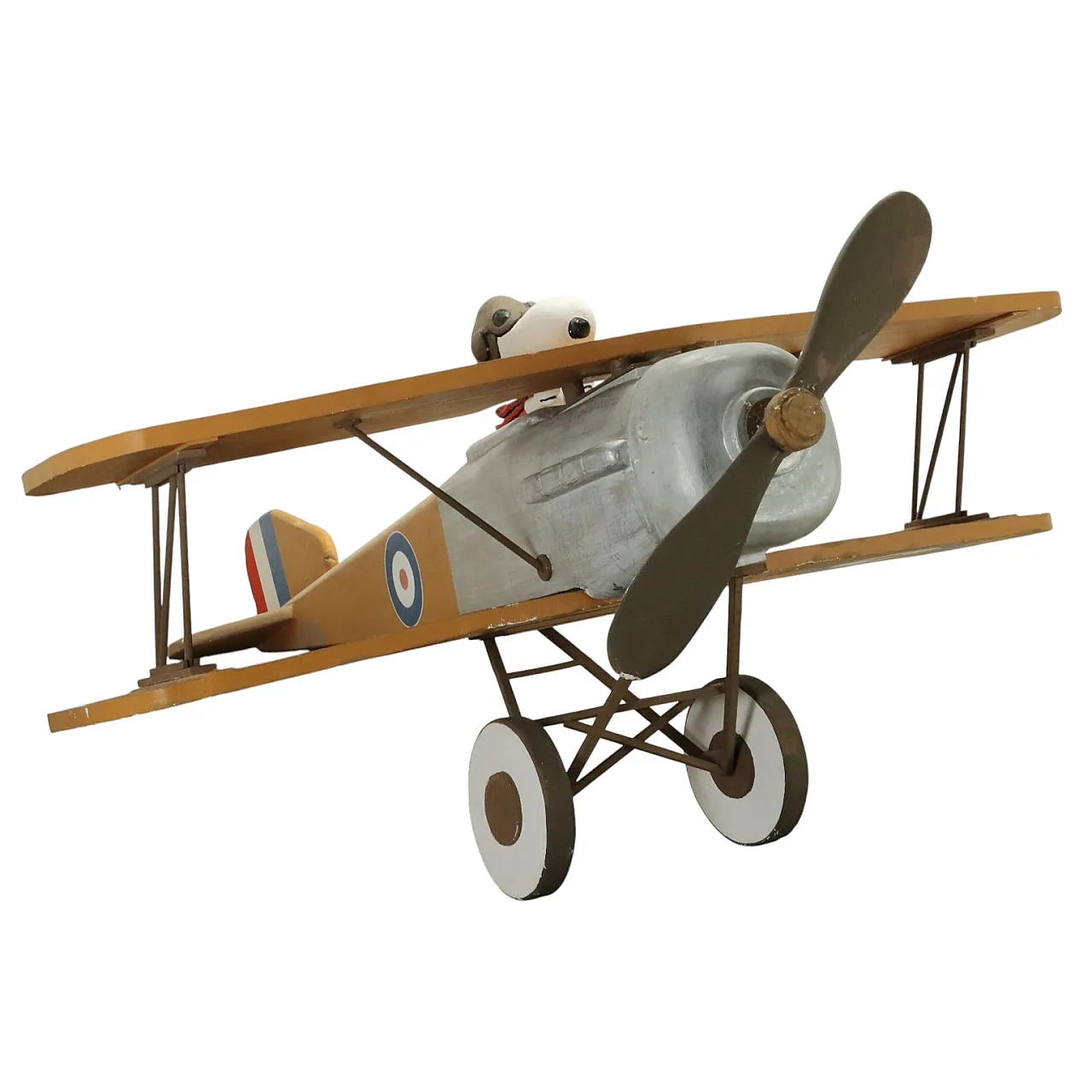 Modellino di aereo con Snoopy aviatore, anni '60 1