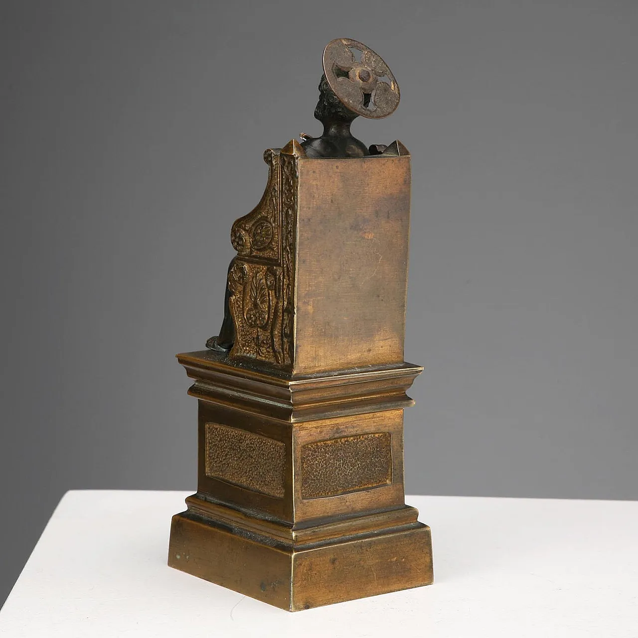 Scultura in bronzo raffigurante San Pietro in Trono, '800 4