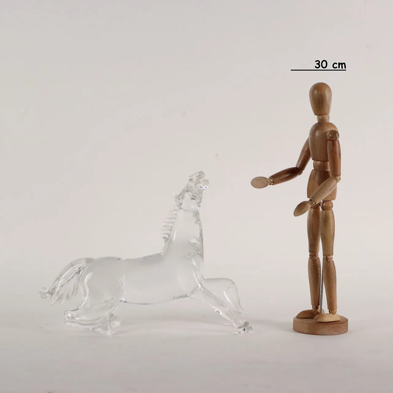 Cavallo in vetro di Arnaldo Zanella, anni '90 2
