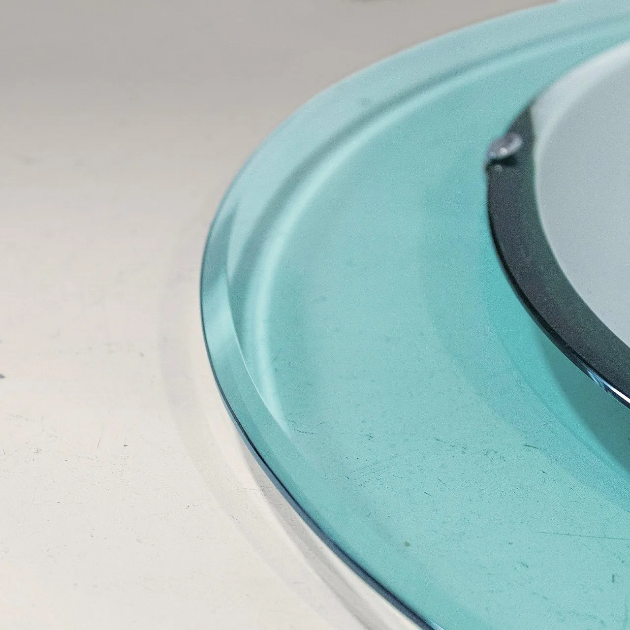 Specchio ovale molato di Antonio Lupi per Cristal Luxor, anni '70 3