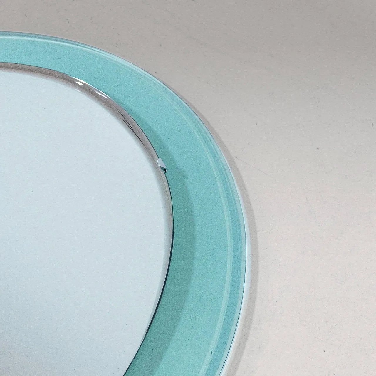 Specchio ovale molato di Antonio Lupi per Cristal Luxor, anni '70 5