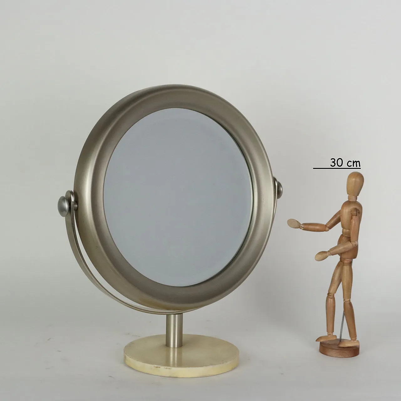 Marble and metal table mirror, 1960s 2