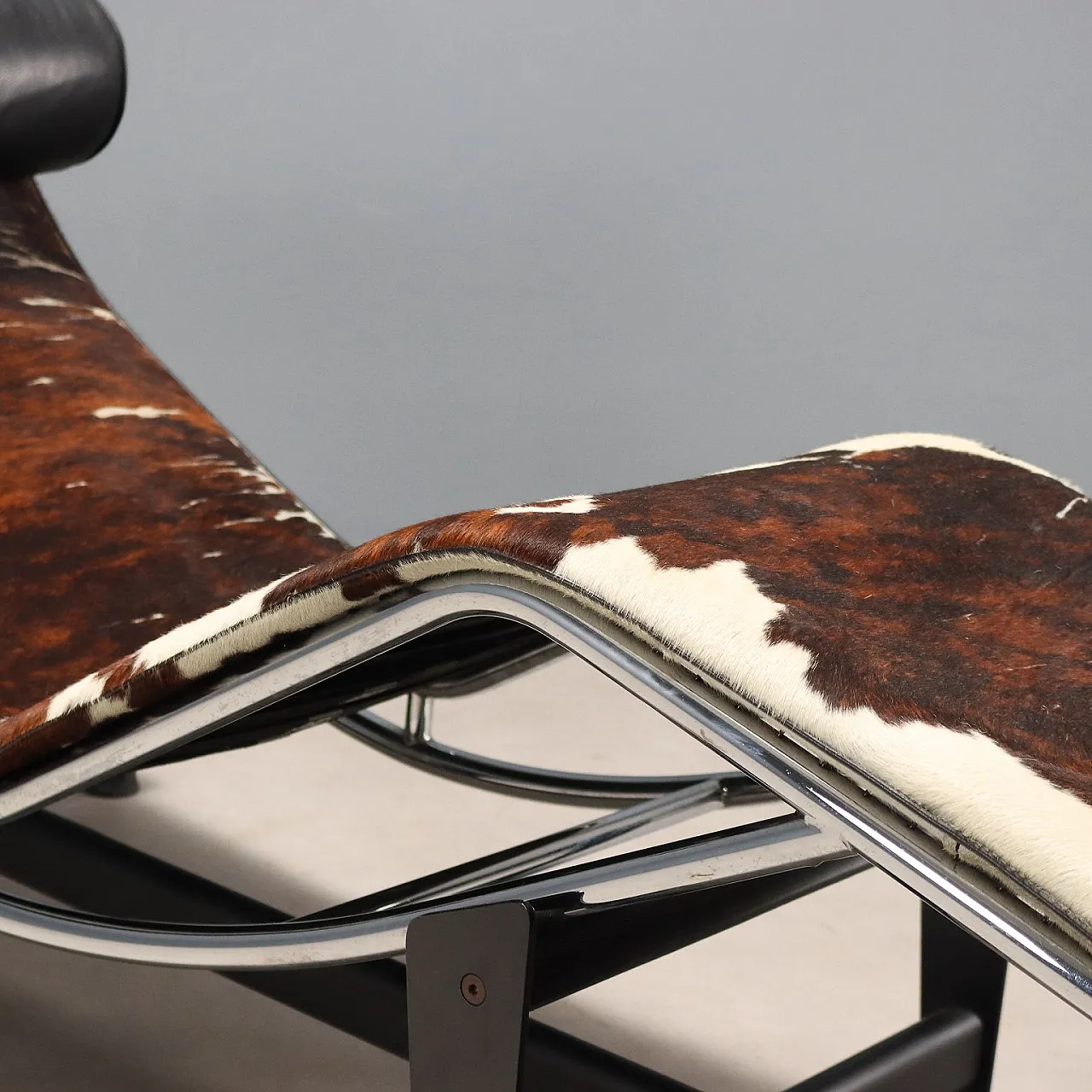 Chaise longue in metallo smaltato e cromato, '900 4