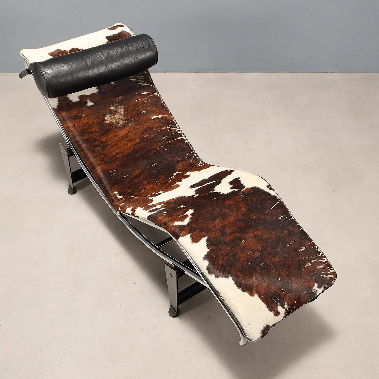 Chaise longue in metallo smaltato e cromato, '900 7