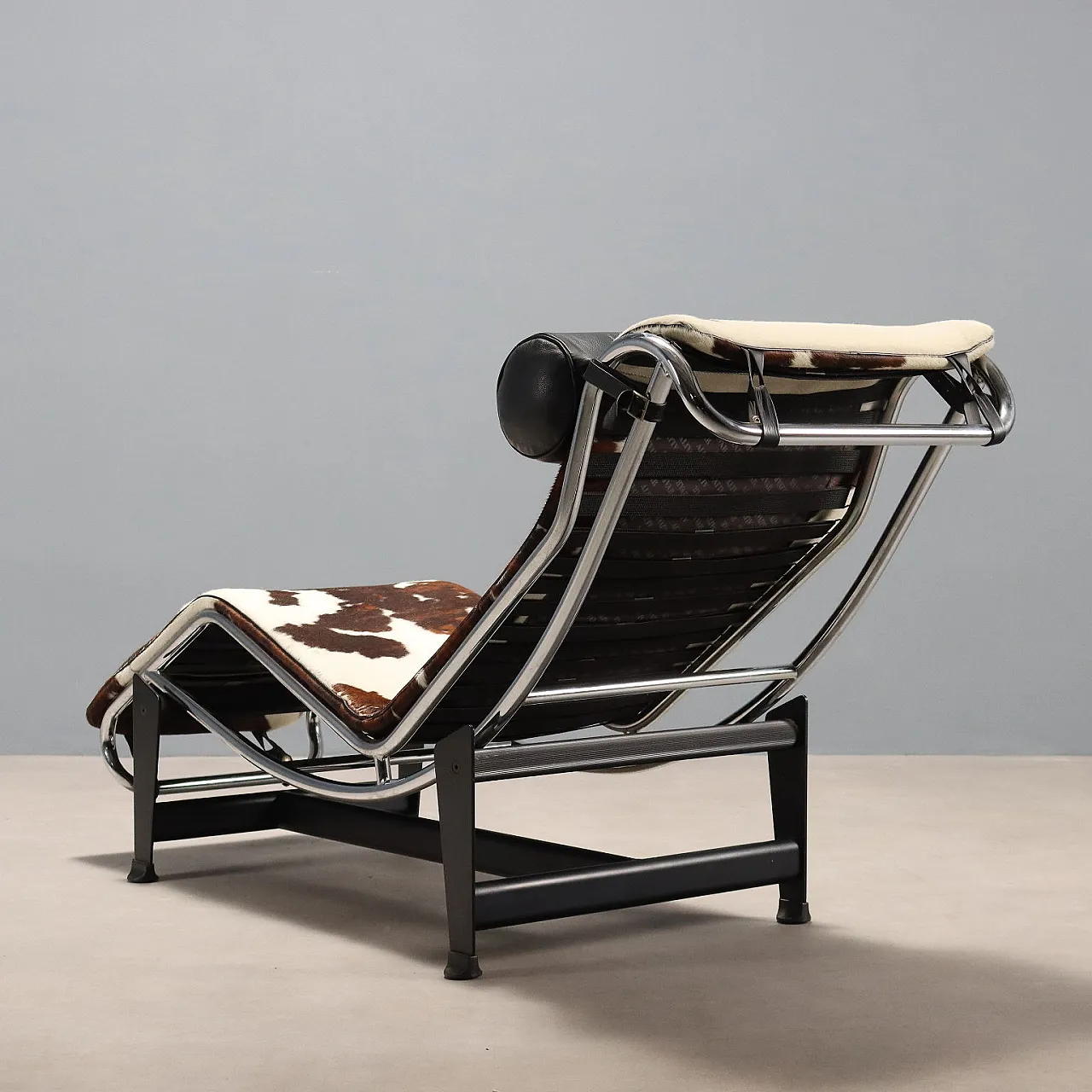 Chaise longue in metallo smaltato e cromato, '900 8