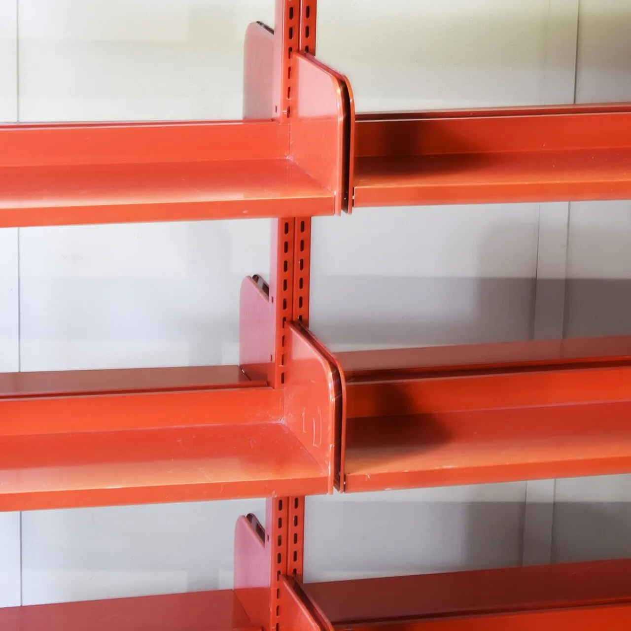 Metallic bookcase in the style of Lips Vago, 1970s 2