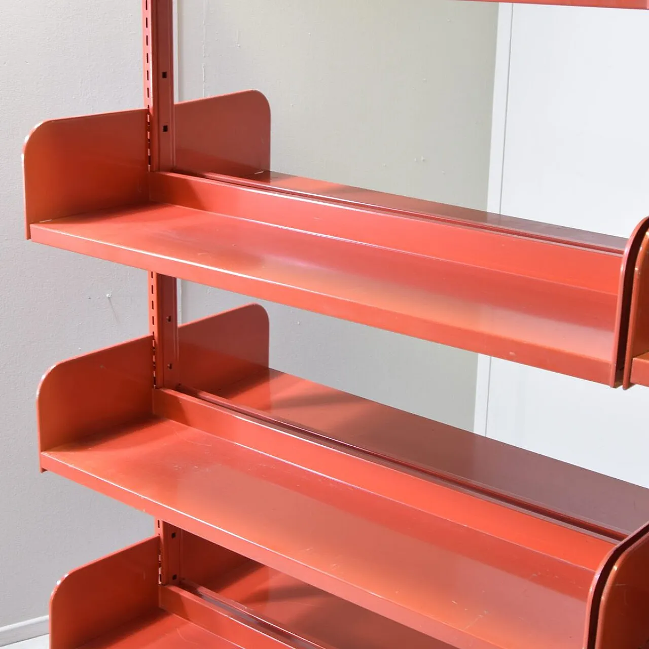 Metallic bookcase in the style of Lips Vago, 1970s 4