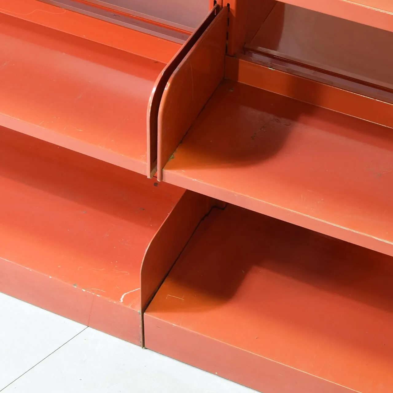 Metallic bookcase in the style of Lips Vago, 1970s 5