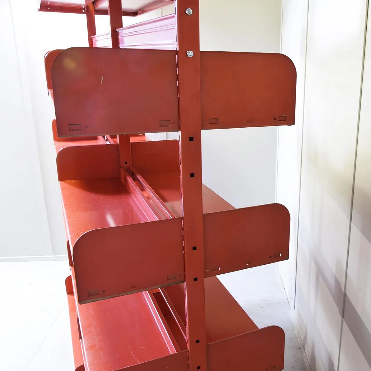 Metallic bookcase in the style of Lips Vago, 1970s 6