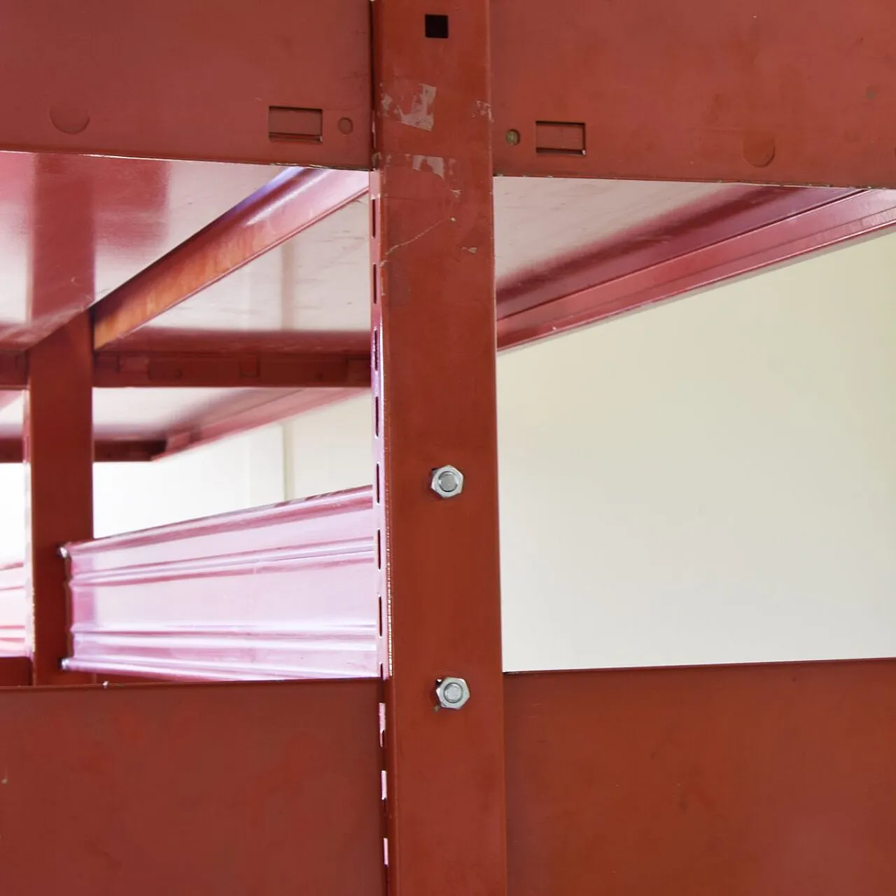 Metallic bookcase in the style of Lips Vago, 1970s 7