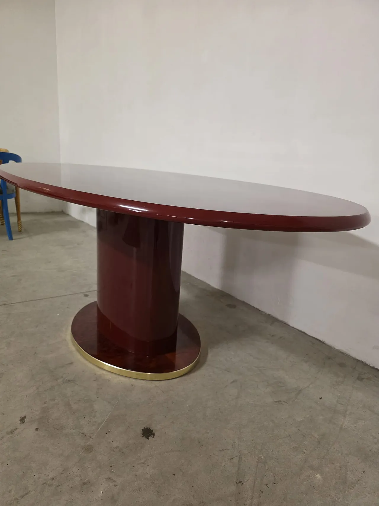 Tavolo in radica bordeaux, anni '80 9