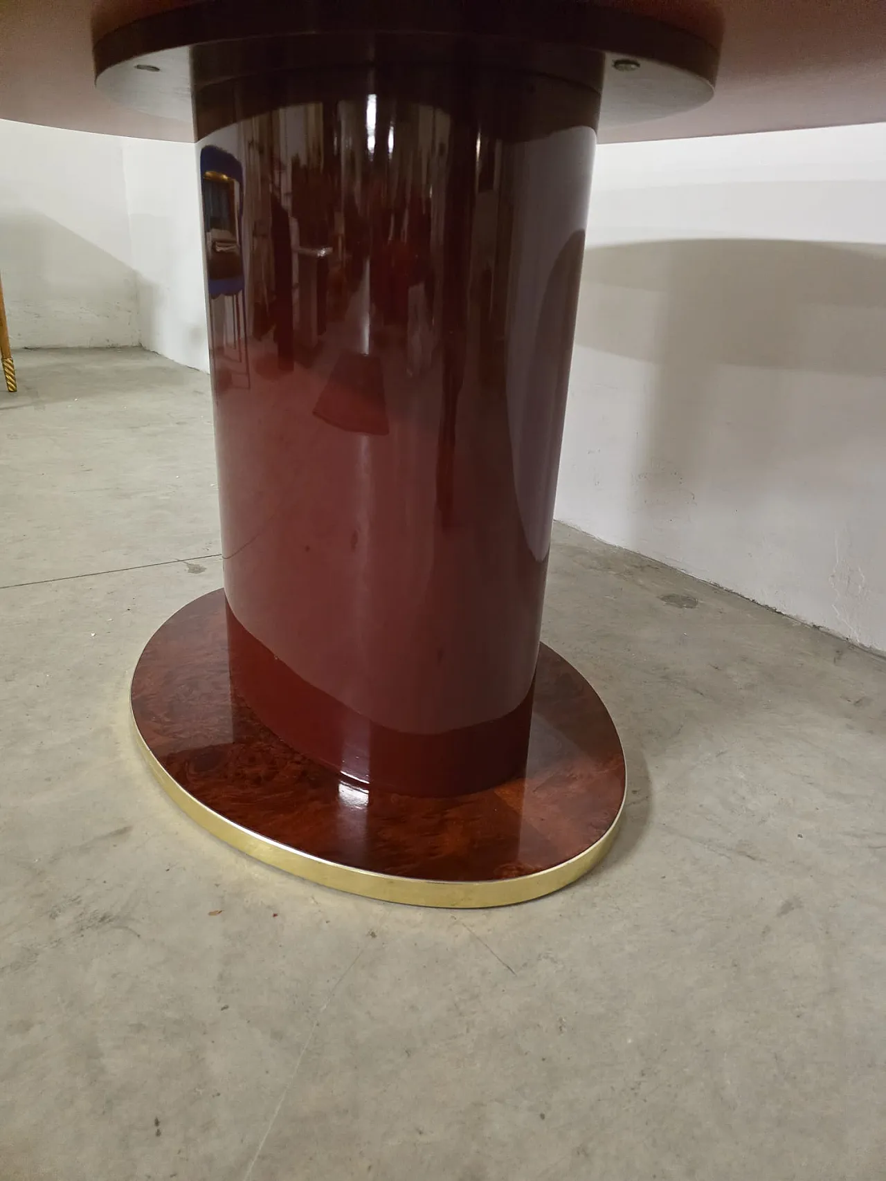 Tavolo in radica bordeaux, anni '80 11