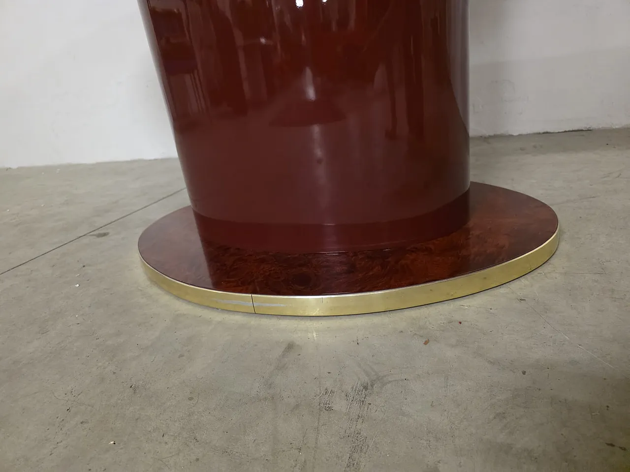 Tavolo in radica bordeaux, anni '80 12