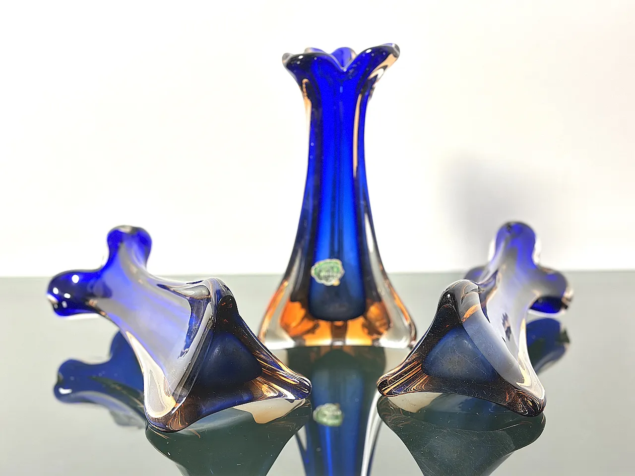 3 Murano Glass Vases, 1960s 4