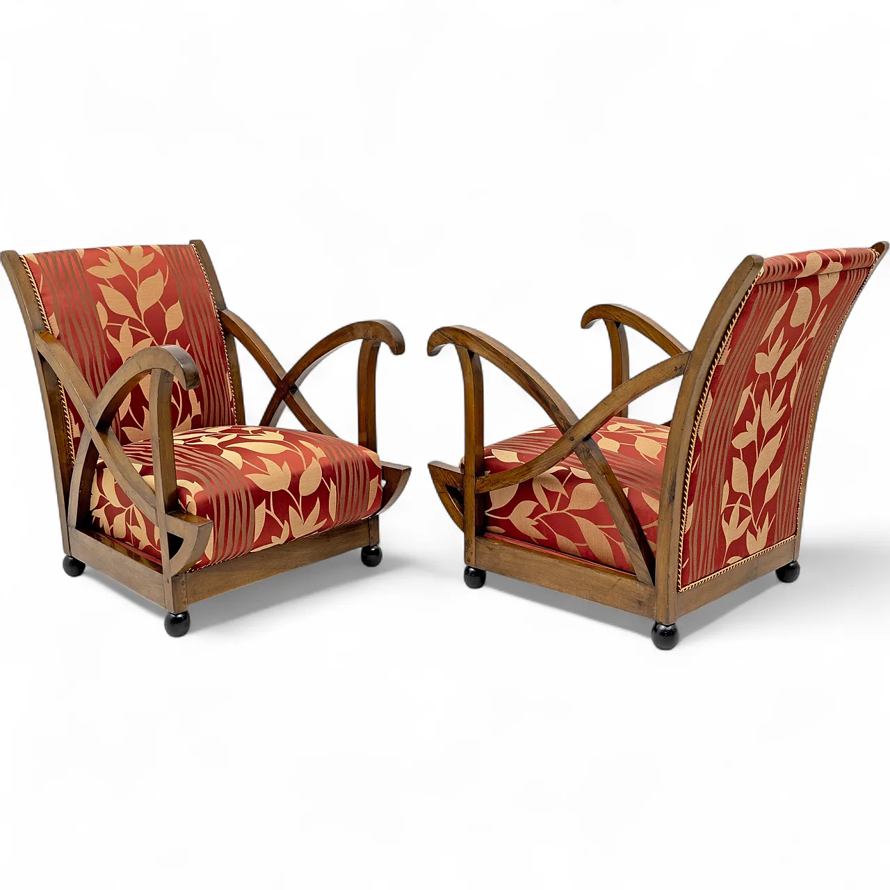Pair of Art Deco armchairs attributed to Maurizio Tempestini, 50s 10
