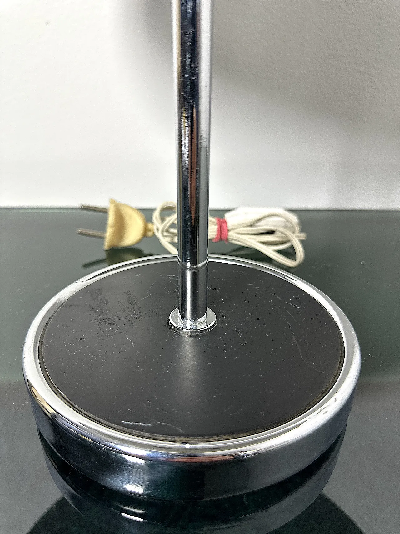 Chromed metal table lamp,70s 4