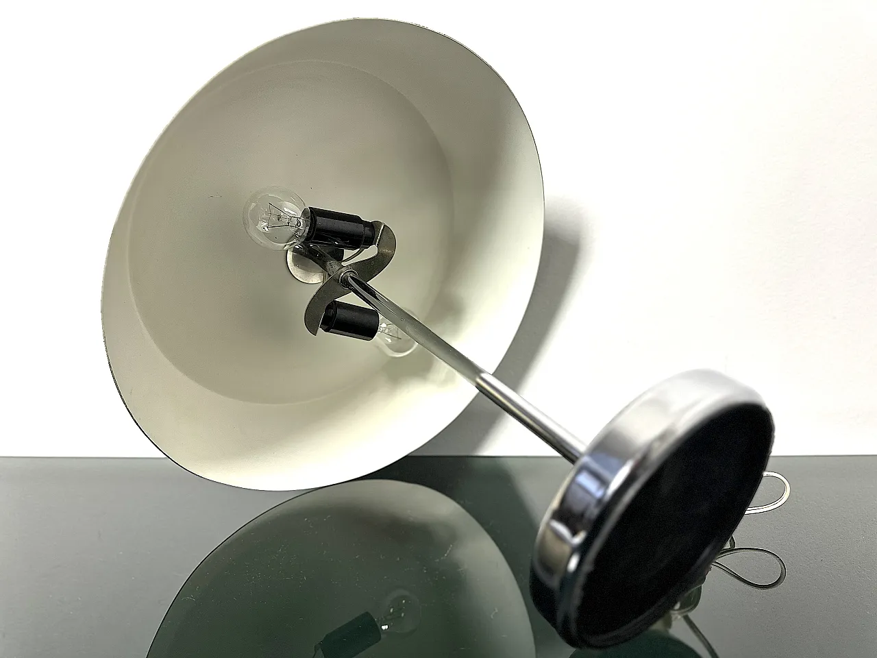 Chromed metal table lamp,70s 5