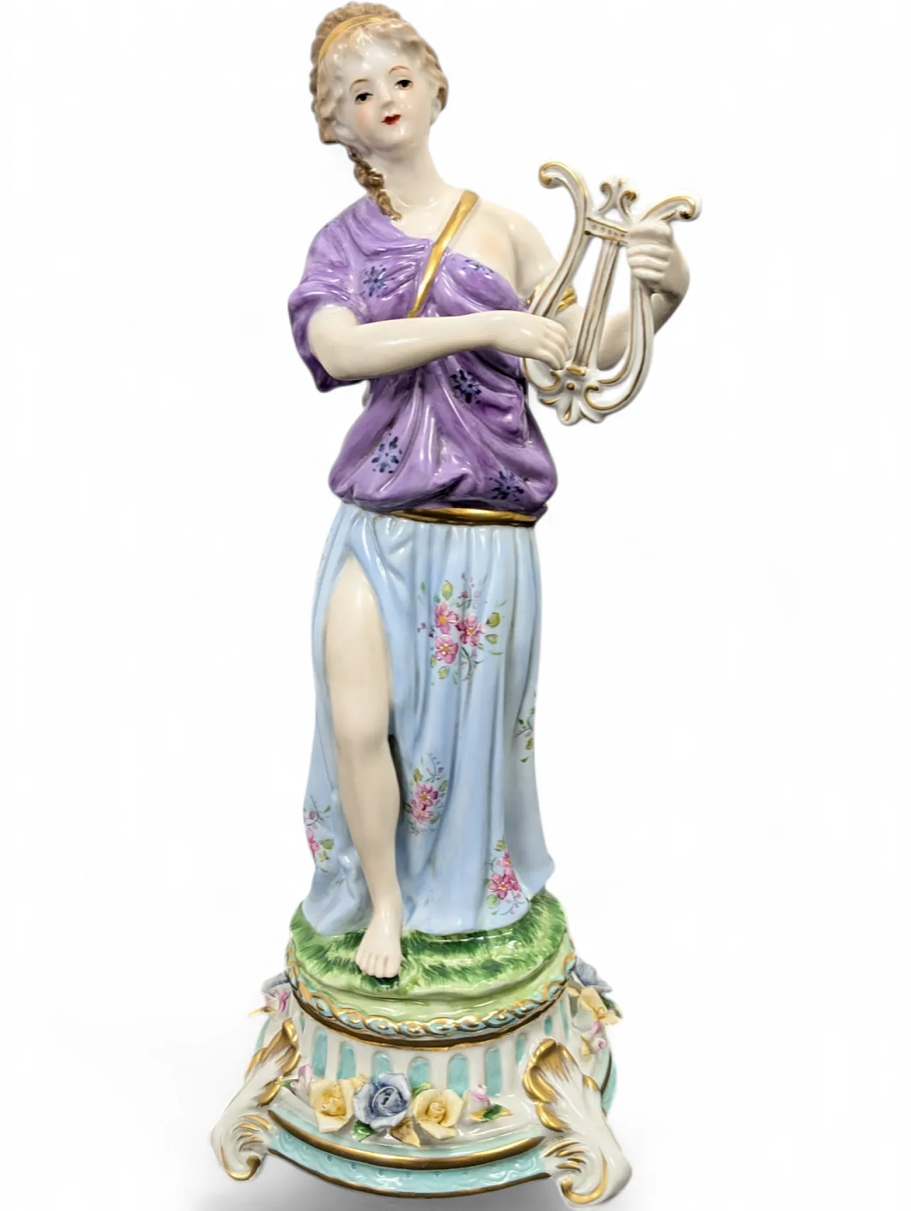 Porcelain muse statuette with lyre 9