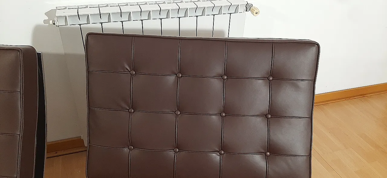 Poltrona Barcelona Relax di Knoll in pelle Venezia Brown, anni 2000 10
