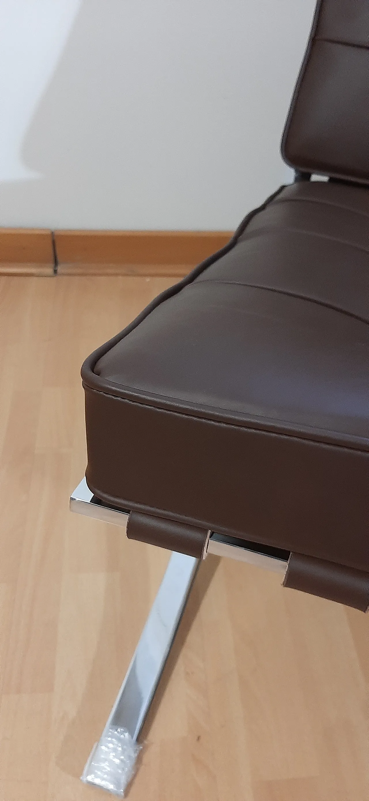 Poltrona Barcelona Relax di Knoll in pelle Venezia Brown, anni 2000 13