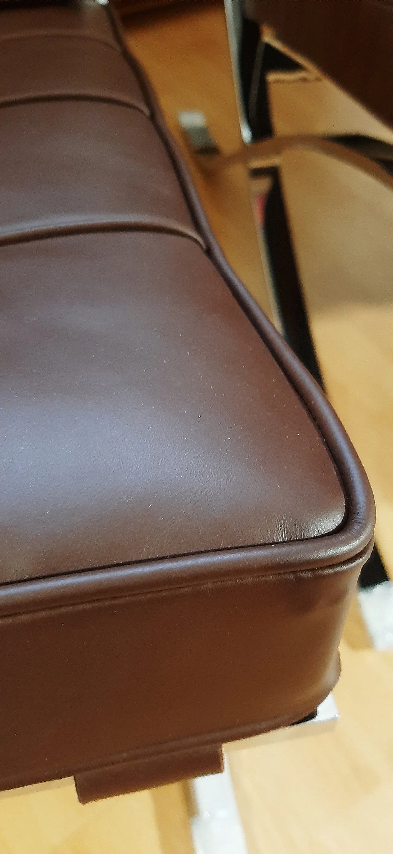 Poltrona Barcelona Relax di Knoll in pelle Venezia Brown, anni 2000 21