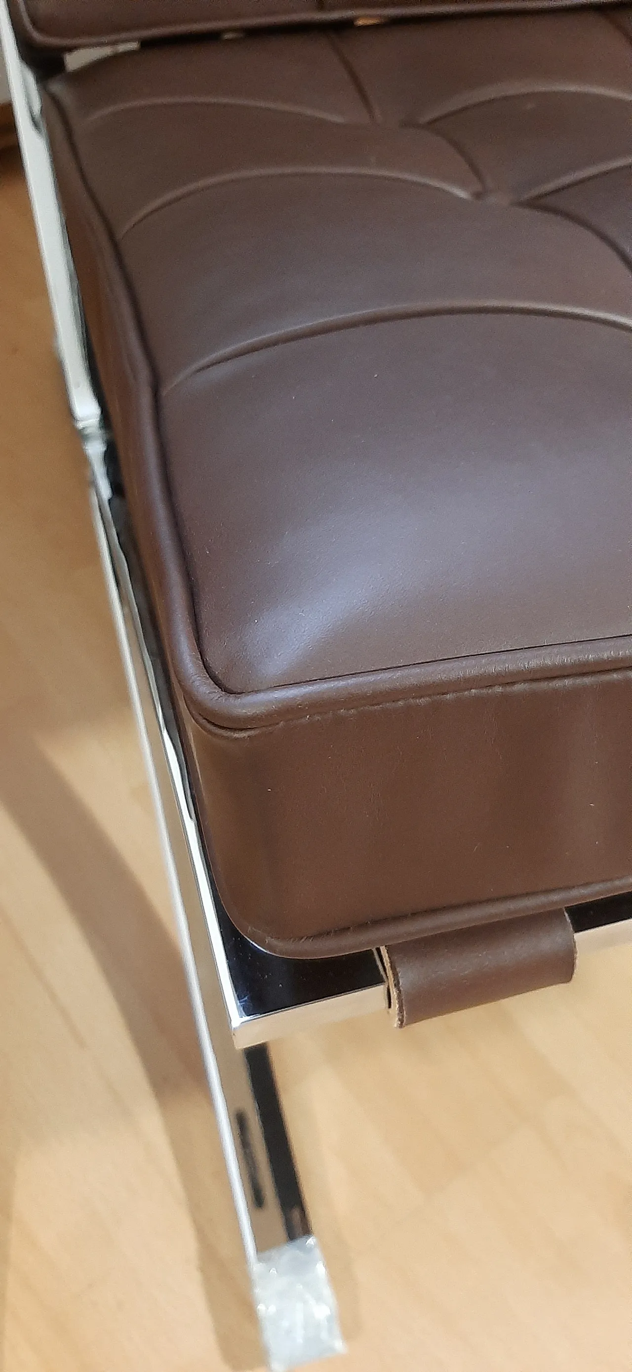 Poltrona Barcelona Relax di Knoll in pelle Venezia Brown, anni 2000 23