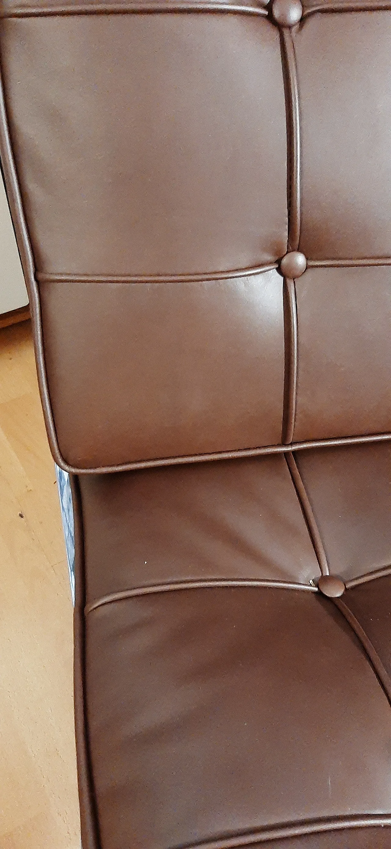 Poltrona Barcelona Relax di Knoll in pelle Venezia Brown, anni 2000 24