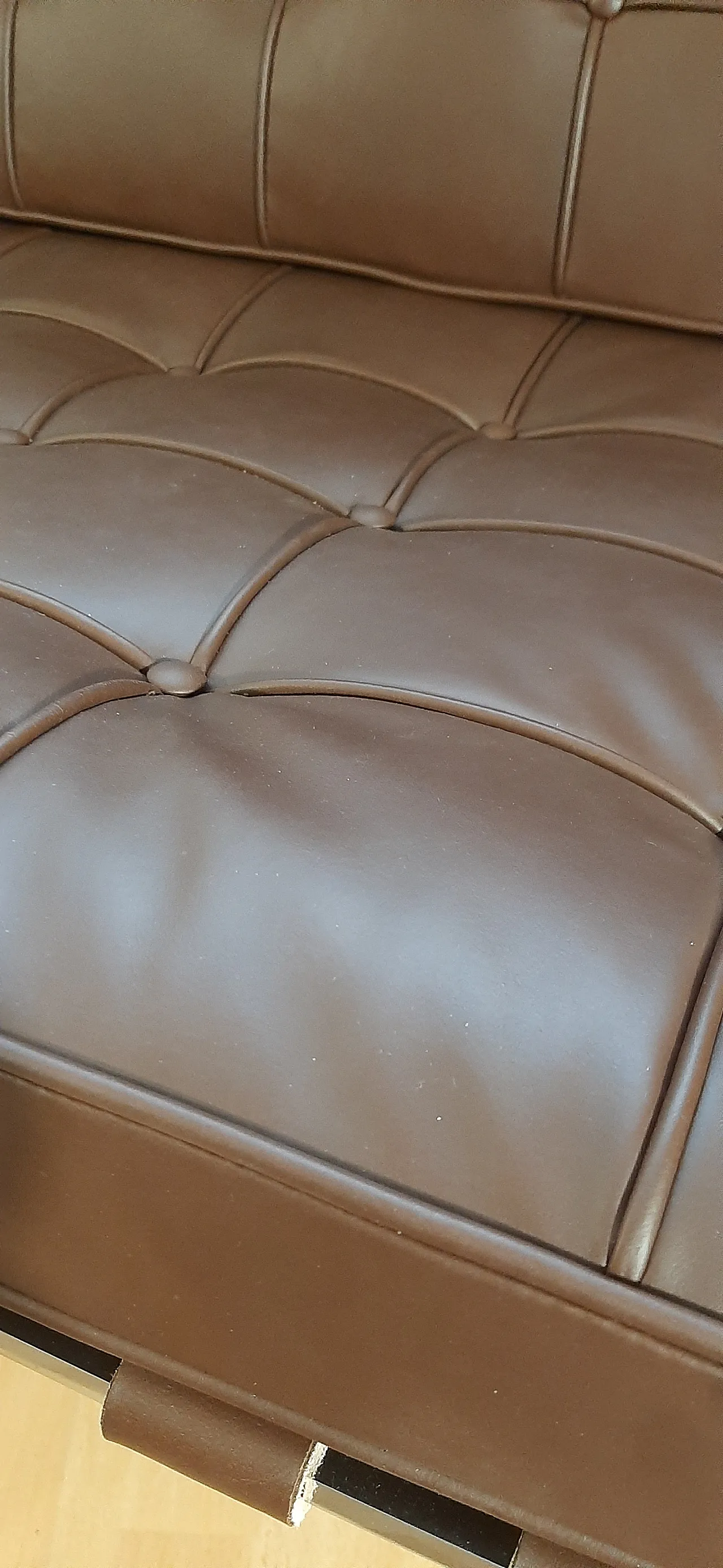 Poltrona Barcelona Relax di Knoll in pelle Venezia Brown, anni 2000 30