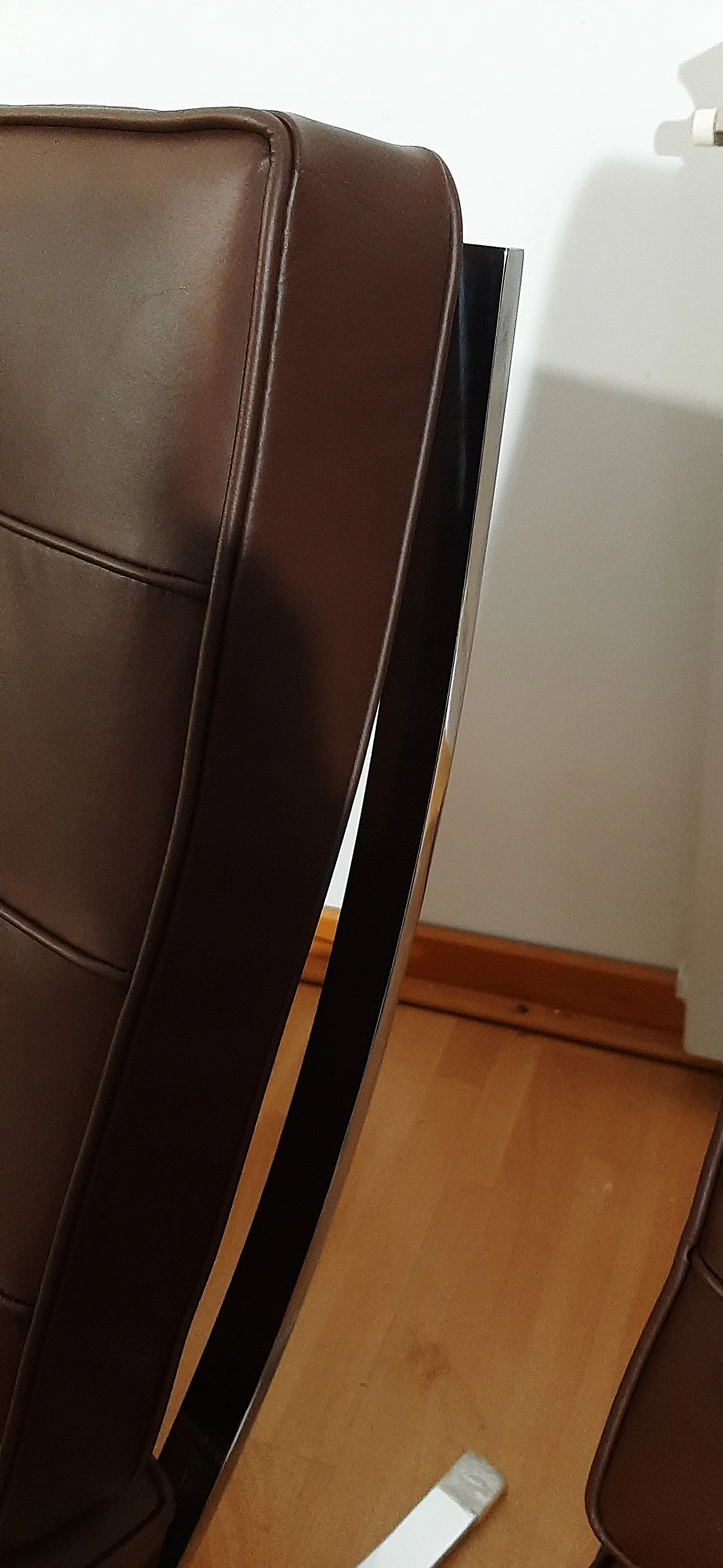 Poltrona Barcelona Relax di Knoll in pelle Venezia Brown, anni 2000 32