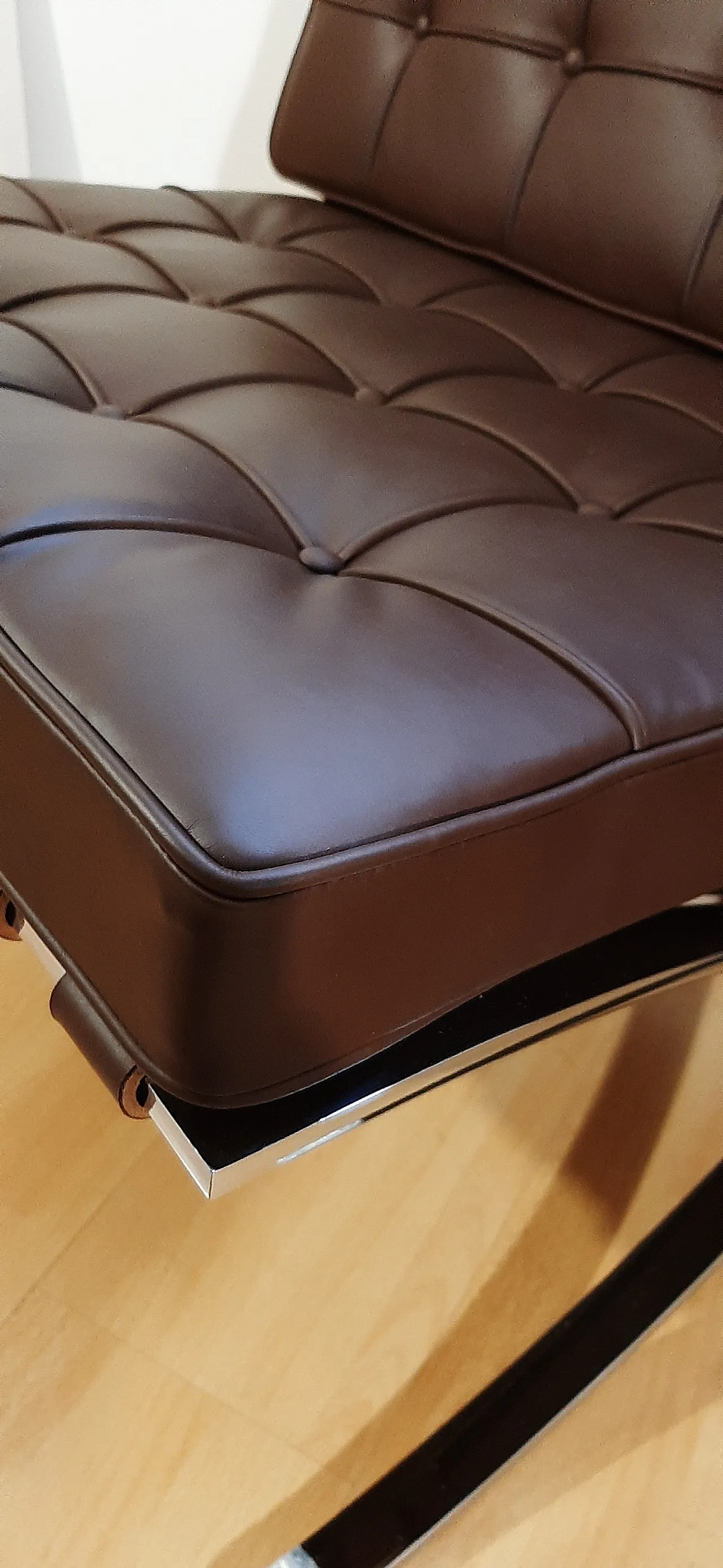 Poltrona Barcelona Relax di Knoll in pelle Venezia Brown, anni 2000 35