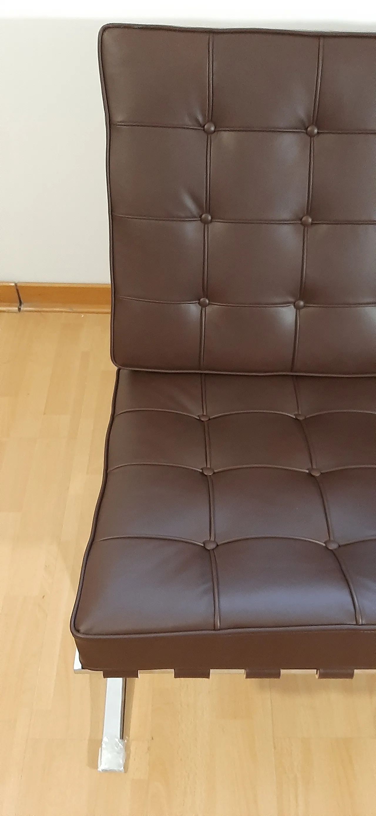 Poltrona Barcelona Relax di Knoll in pelle Venezia Brown, anni 2000 48