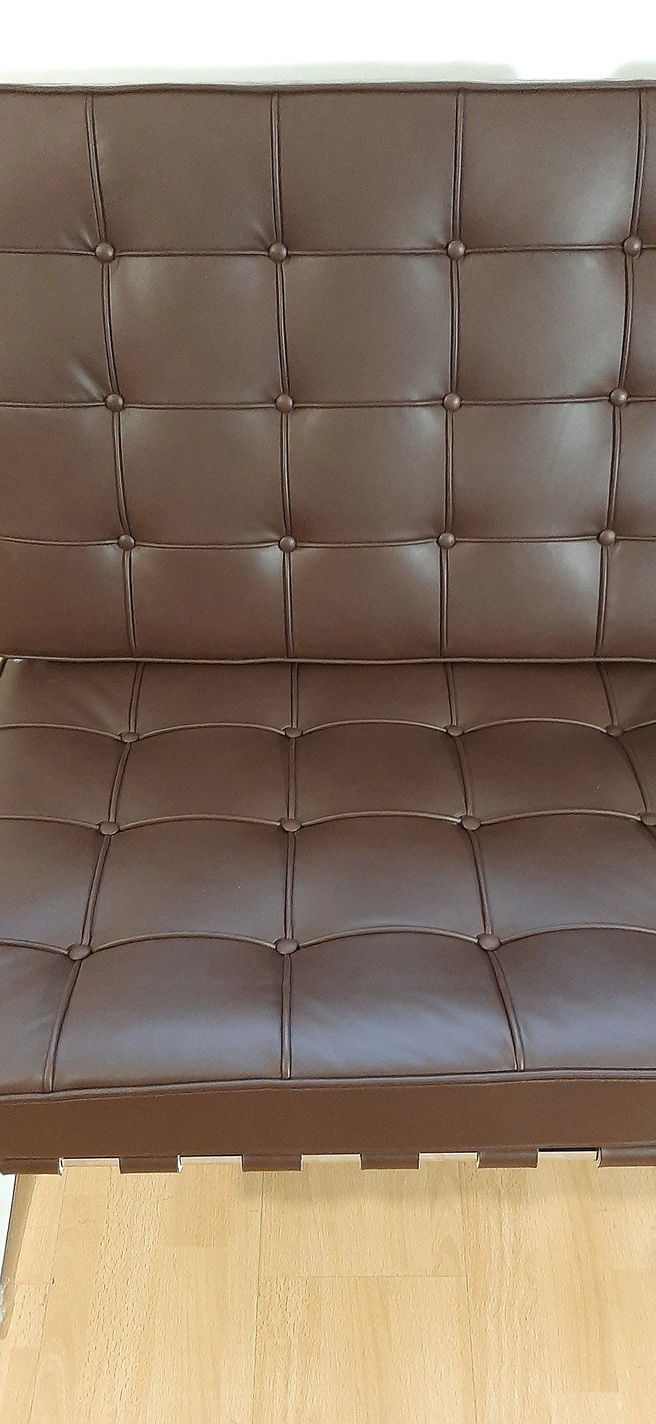 Poltrona Barcelona Relax di Knoll in pelle Venezia Brown, anni 2000 49